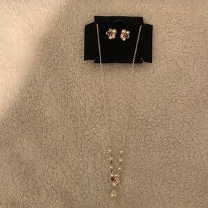 Elegant Silver Tone Necklace and Matching Earring Set